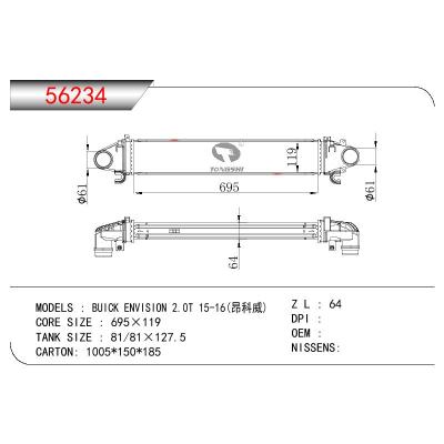 适用于GN DODGE BUICK ENVISION 1.5T (昂科威) OEM:22942932