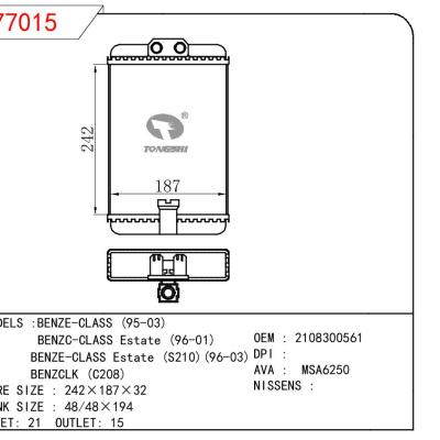 适用于BENZ BENZE-CLASS 95-03/BENZE-CLASS ESTATE 96-01/BENZE-CLASS ESTATE (S210) 96-03/BENZCLK (C208) OEM:2108300561