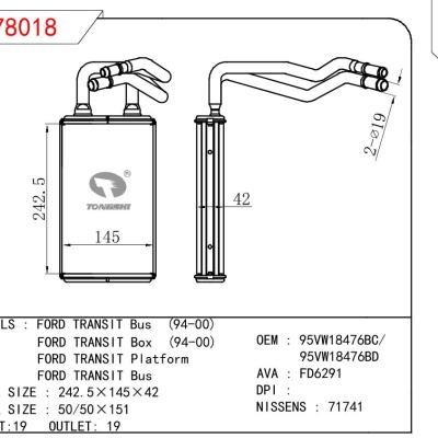 适用于FORD FORD TRANSIT BUS 94-00/FORD TRANSIT BOX 94-00/FORD TRANSIT PLATFORM/FORD TRANSIT BUS OEM:95VW18476BC/95VW18476BD