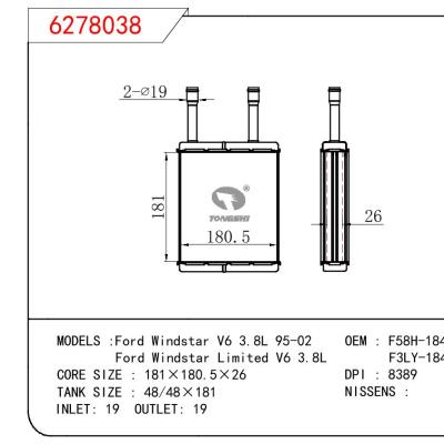 适用于FORD FORD WINDSTAR V6 3.8L 95-02/Ford Windstar Limited V6 3.8L OEM:F58H18476BA/F3LY-18477-A