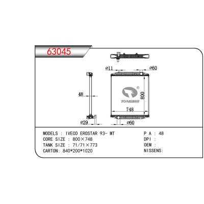 适用于CHINESE CAR IVECO EROSTAR OEM:93160531