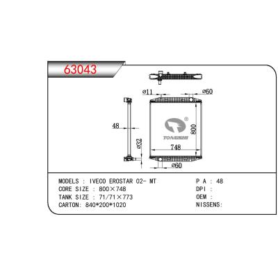 适用于CHINESE CAR IVECO EROSTAR OEM:93192909/41008464