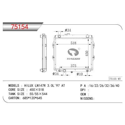 适用于TOYOTA HILUX LN147R 3.0L