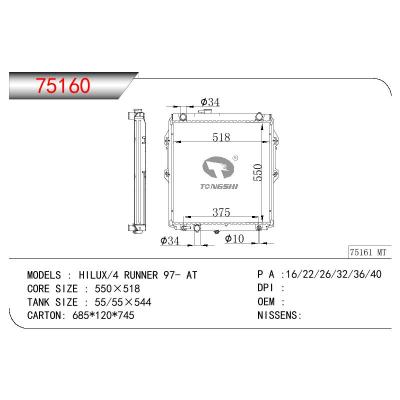 适用于TOYOTA HILUX-4 RUNNER KF-LN167