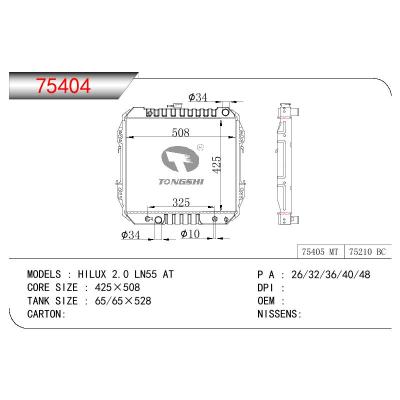 适用于TOYOTA HILUX 2.0 LN55