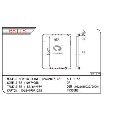 适用于FREIGHTLINER CASCADIA 08- AT，重卡散热器