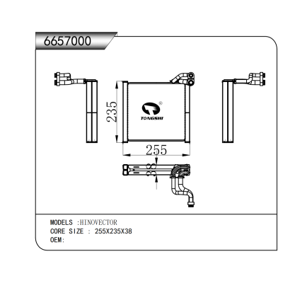 适用于   日野HINOVECTOR    蒸发器