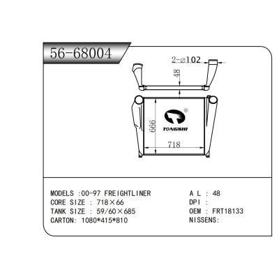 适用于  00-97 FREIGHTLINER   中冷器