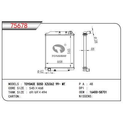 适用于TOYOACE SO5DXZU362 99- MT散热器