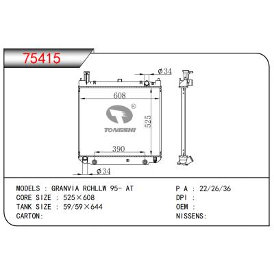 适用于GRANVIA RCHLLW 95- AT散热器